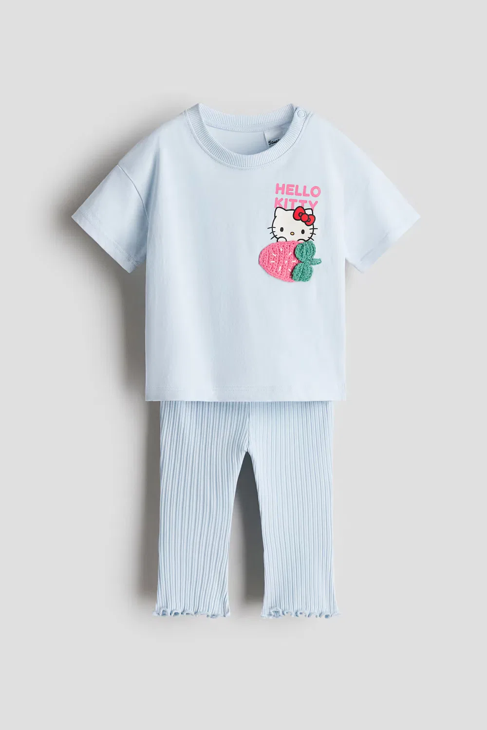 Комплект из 2 предметов из хлопка с принтом H&M, Hellblau/Hello Kitty