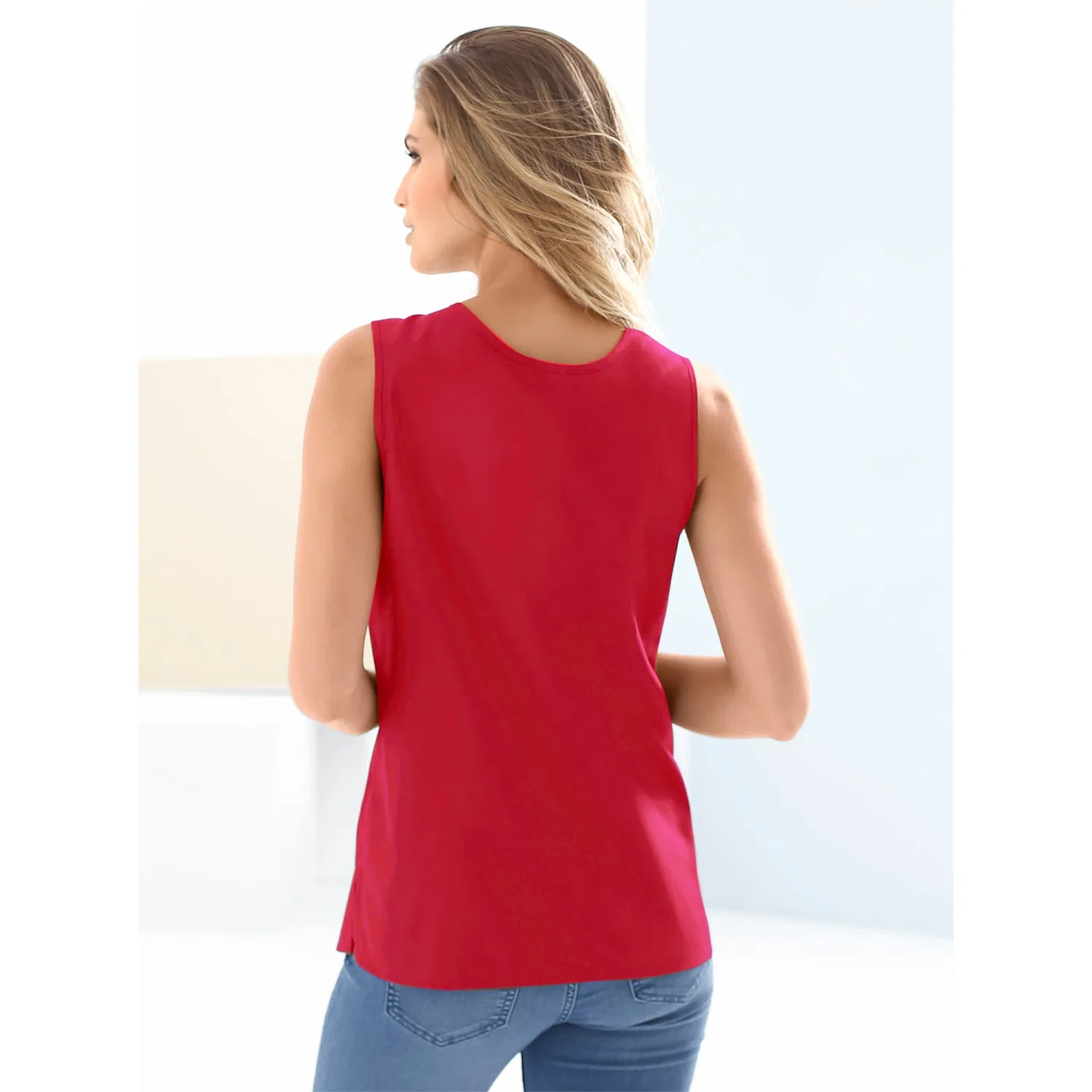 Женская блуза с круглым вырезом Classic Basics, Red — фото 2