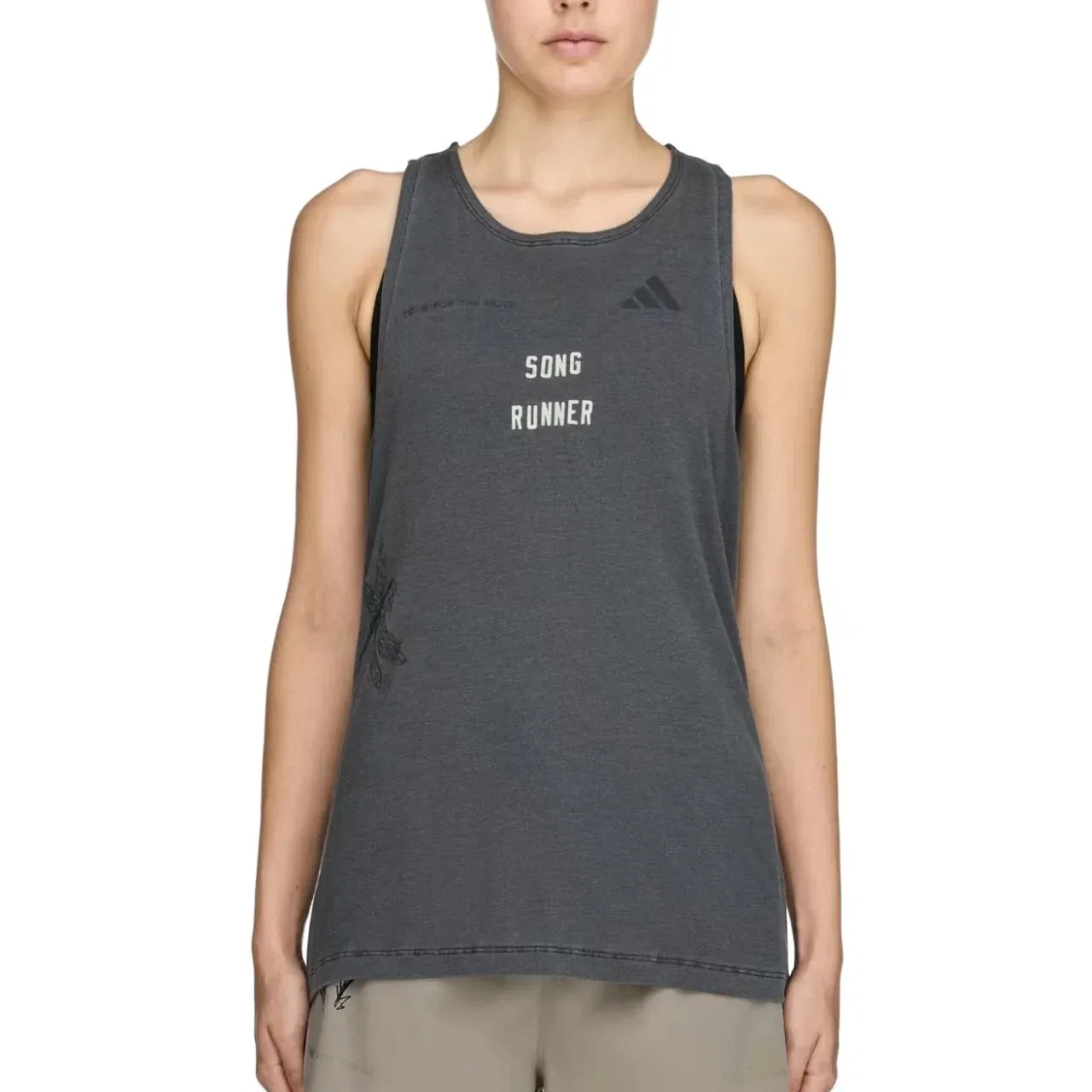 Женский топ Song For the Mute Tank Top Asia Sizing 'Carbon' adidas, Carbon — фото 3