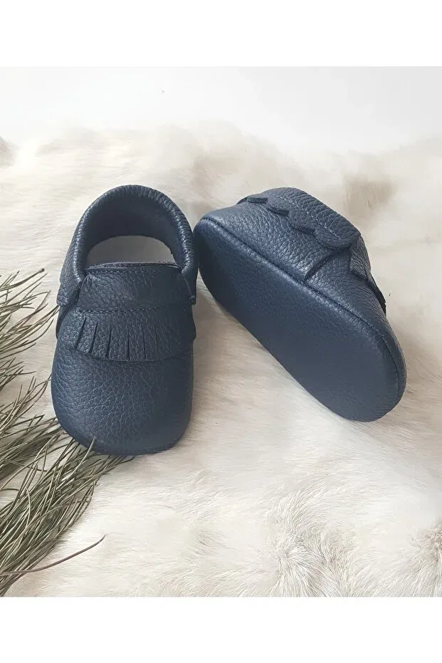 Детские лоферы из натуральной кожи Rocco navy blue Hodore, Navy Blue — фото 4