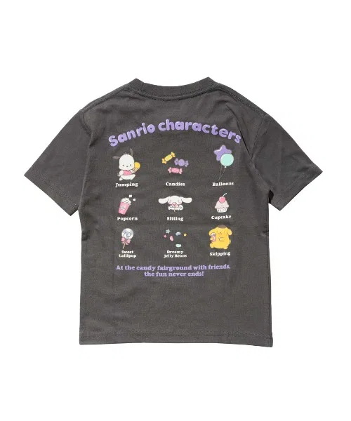 Детская футболка с принтом Sanrio Characters Back Graphic Tシャツ ALPEN / SPORTS DEPO SELECT, Charcoal Grey — фото 3