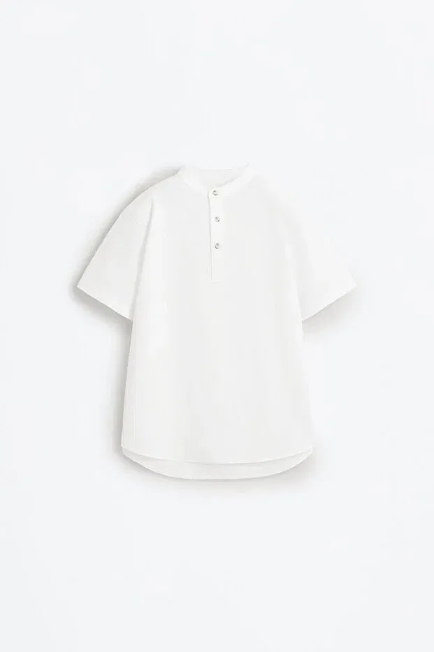 Детская рубашка для мальчиков с коротким рукавом Lefties, White