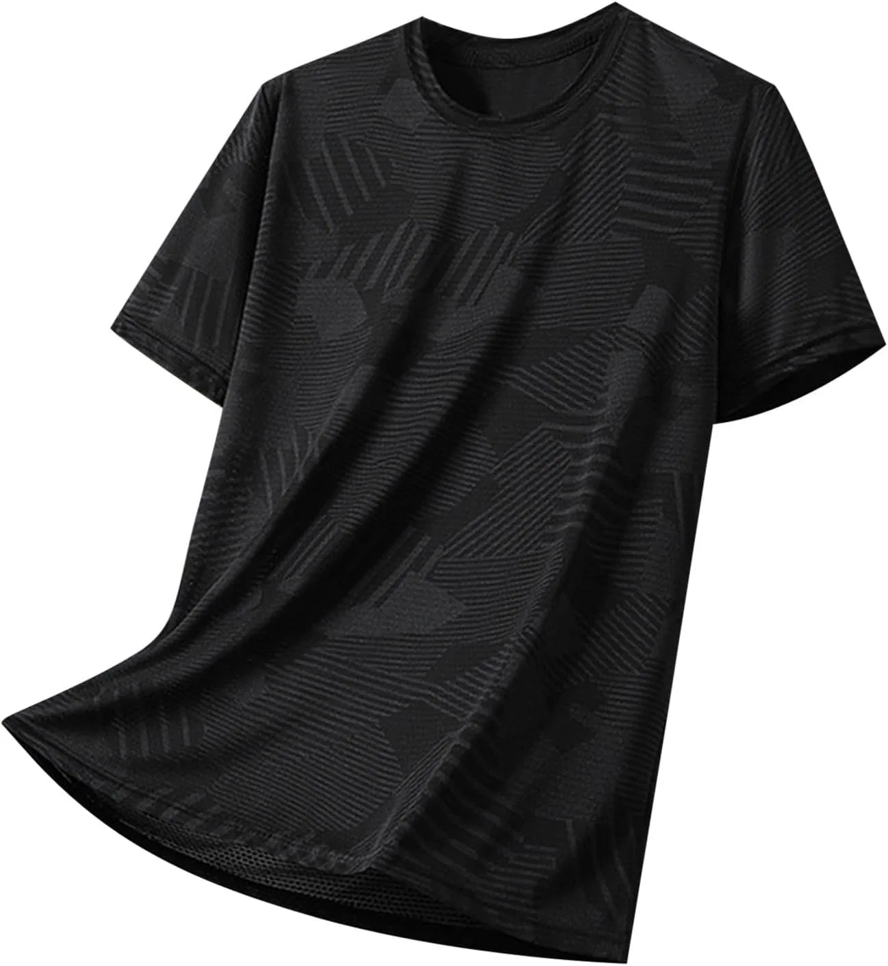 Мужская спортивная футболка с быстросохнущей тканью Ice Silk, Black