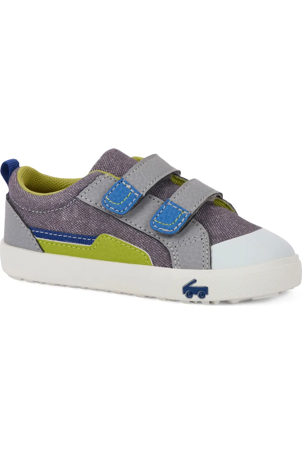 Кроссовки детские на липучках Riley See Kai Run, Gray Denim/Lime