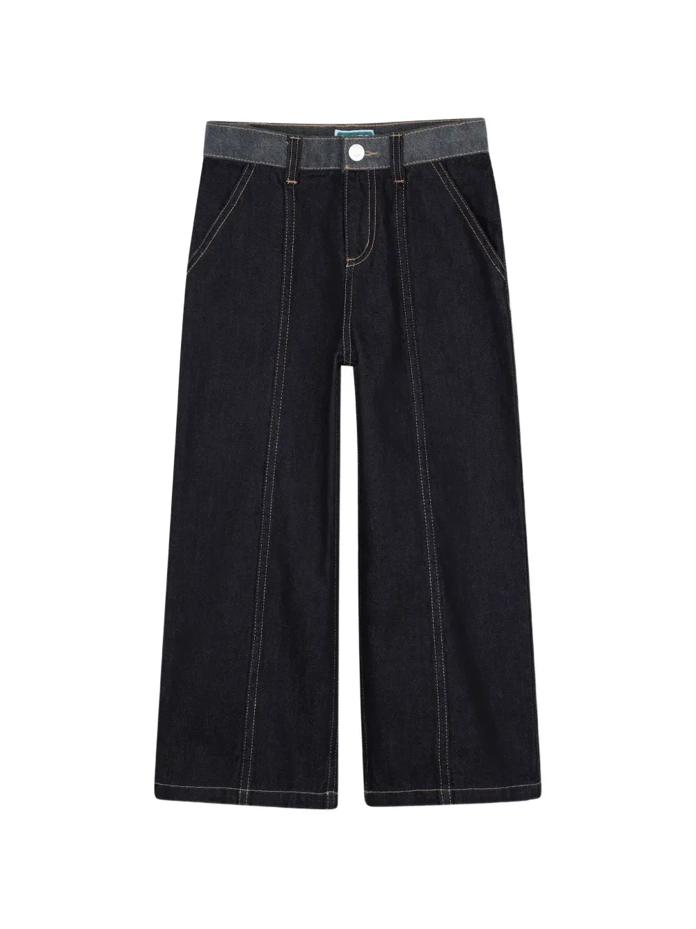 Широкие джинсы Kenzo Kids, синий