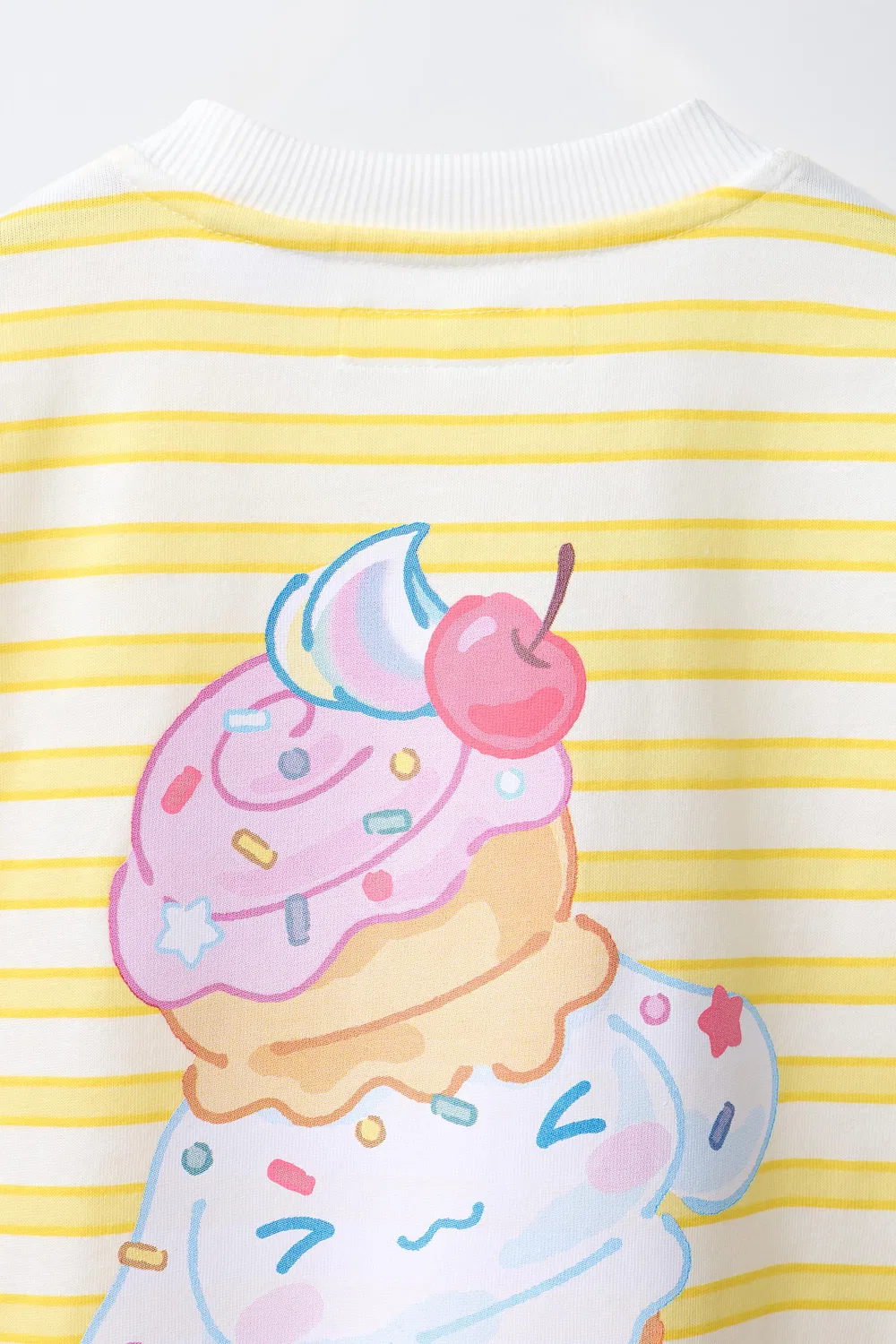 CINNAMOROLL SANRIO Полосатая футболка ZARA, Yellow — фото 4