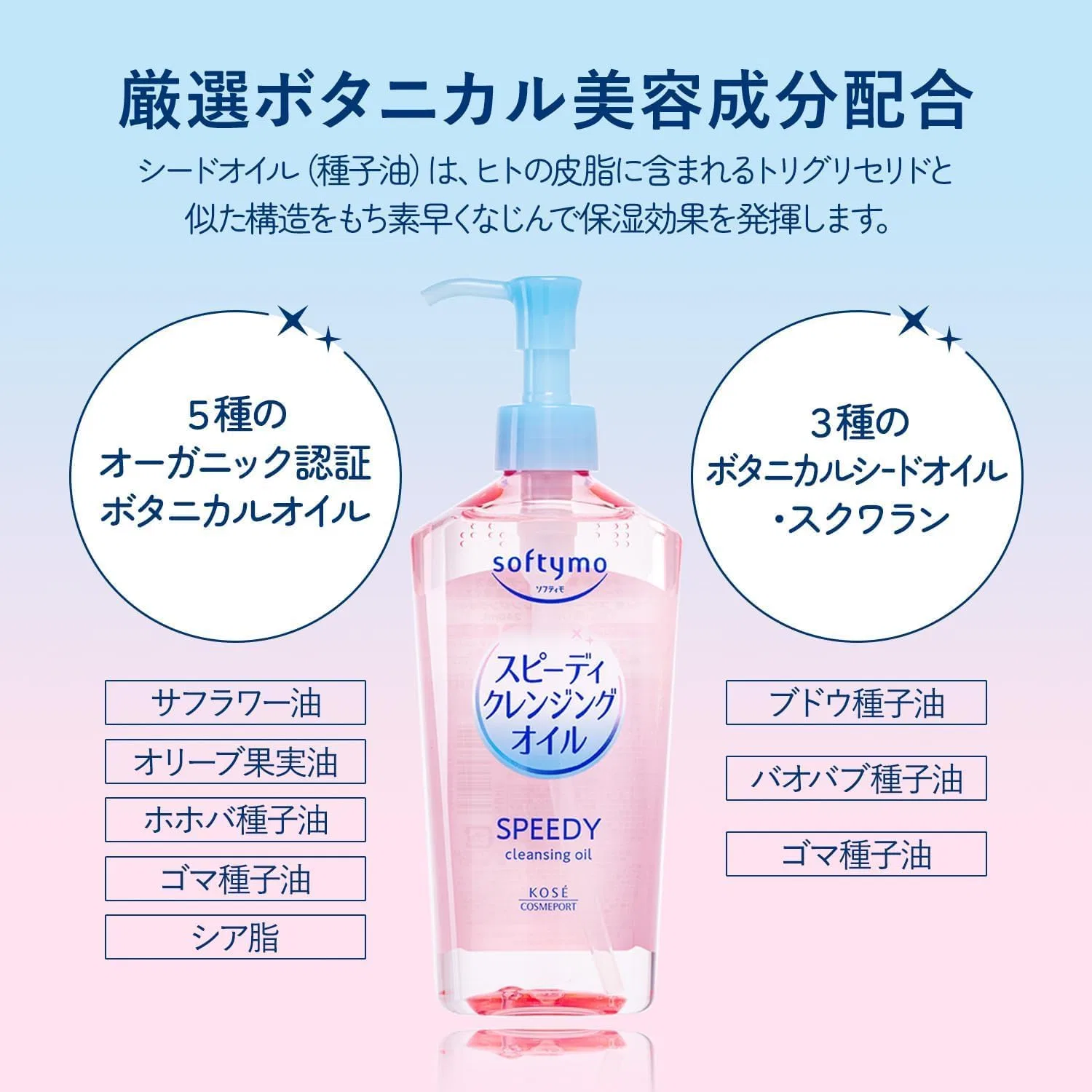 Масло для снятия макияжа Speedy Cleansing Oil, No Brand, набор 5 сменных блоков по 210 мл — фото 3