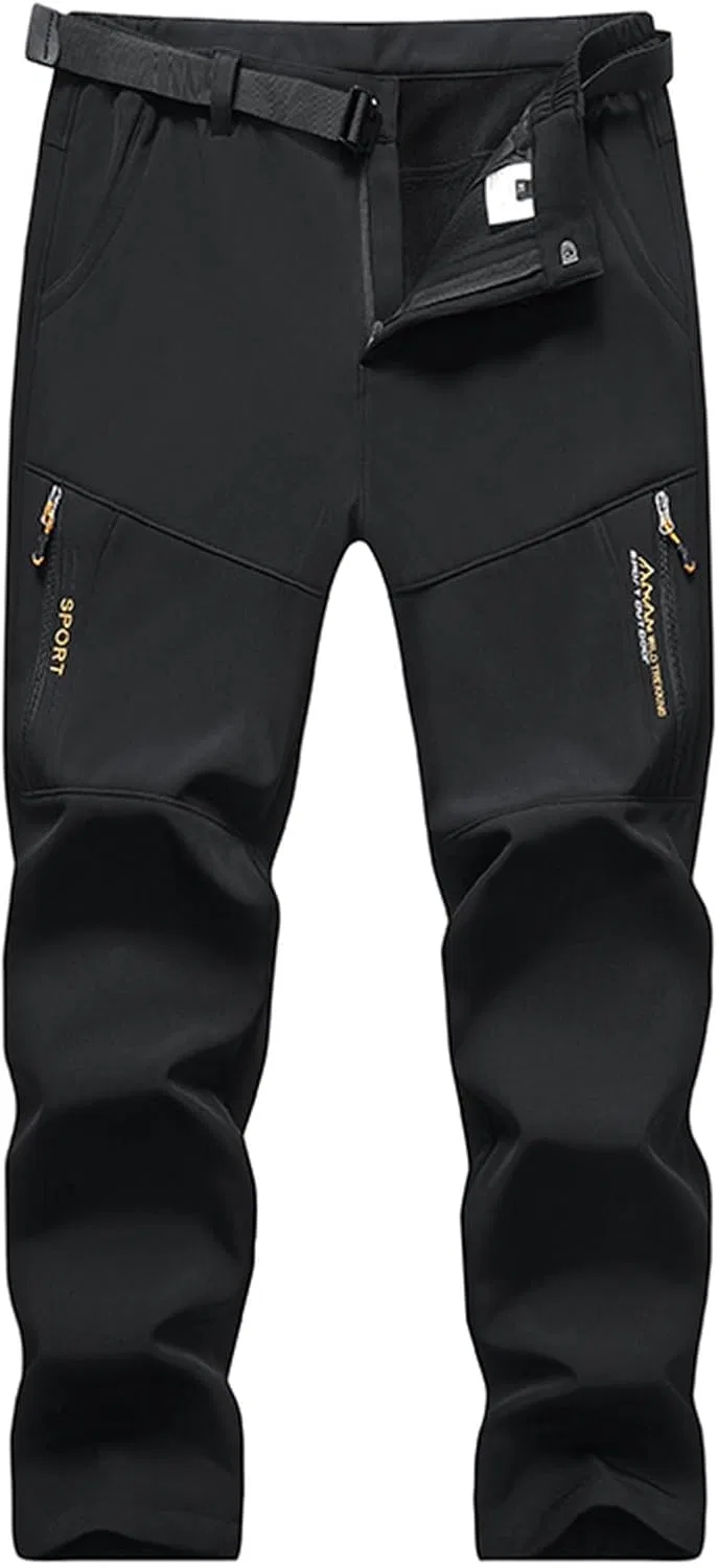 Мужские утепленные штаны с флисом, модель Winter Pant, чёрный