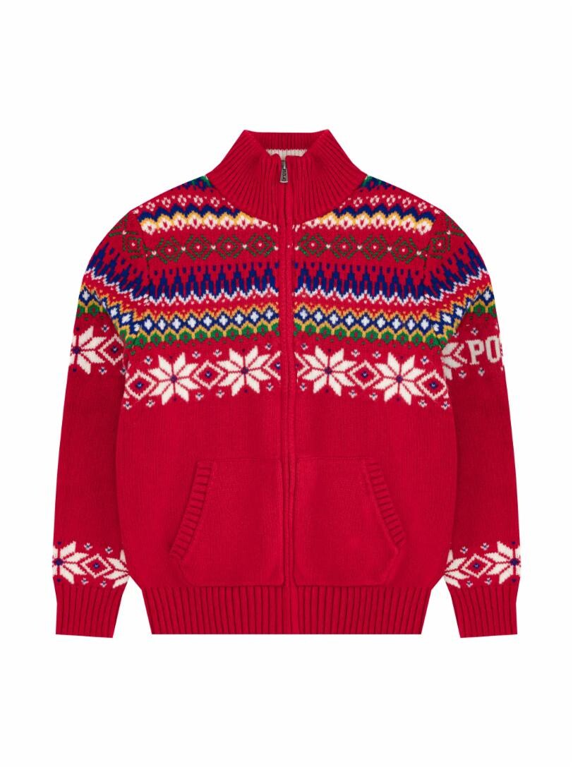 

Кардиган с узором Fair Isle Ralph Lauren, красный