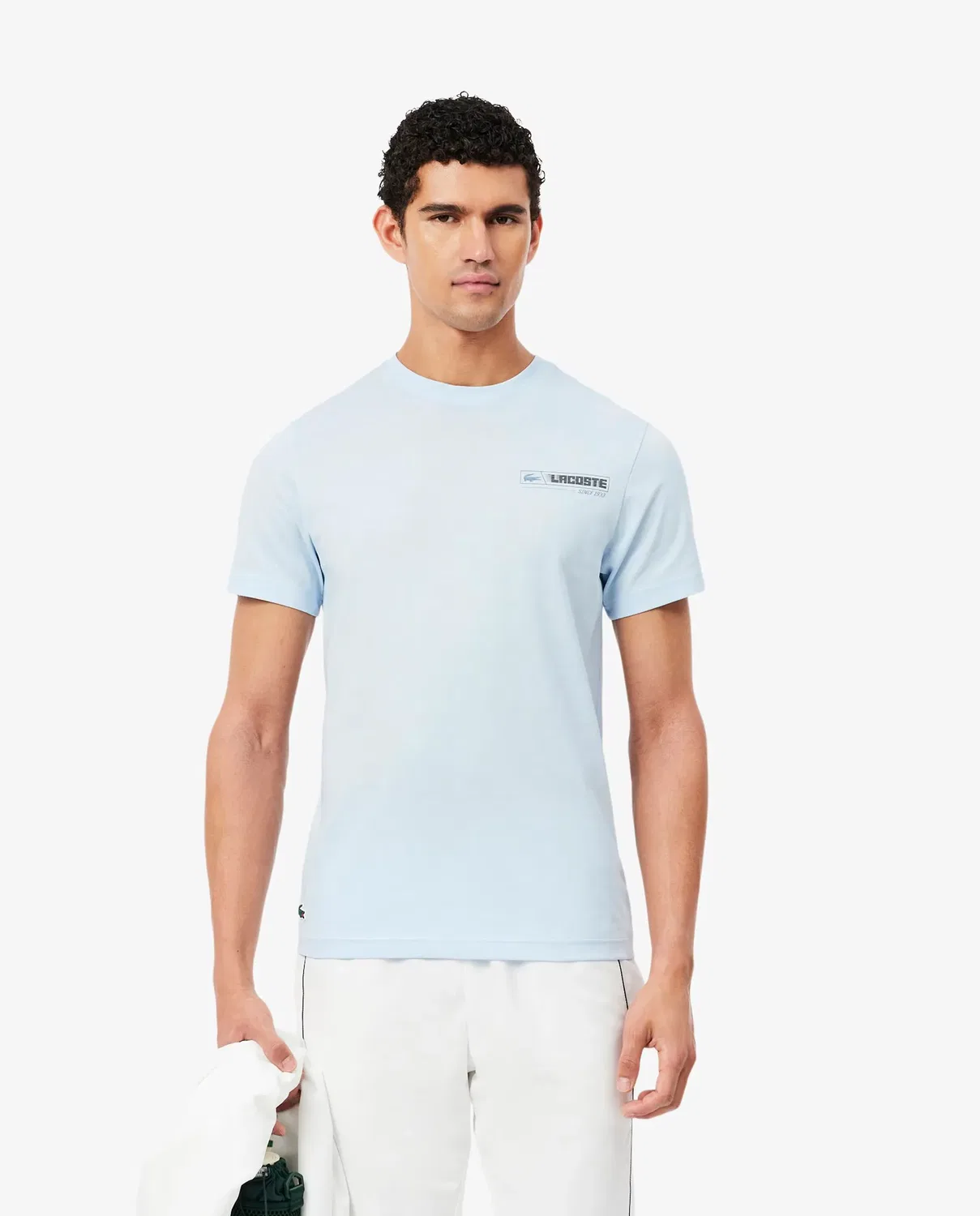 Мужская футболка с принтом Lacoste, Азул Кларо