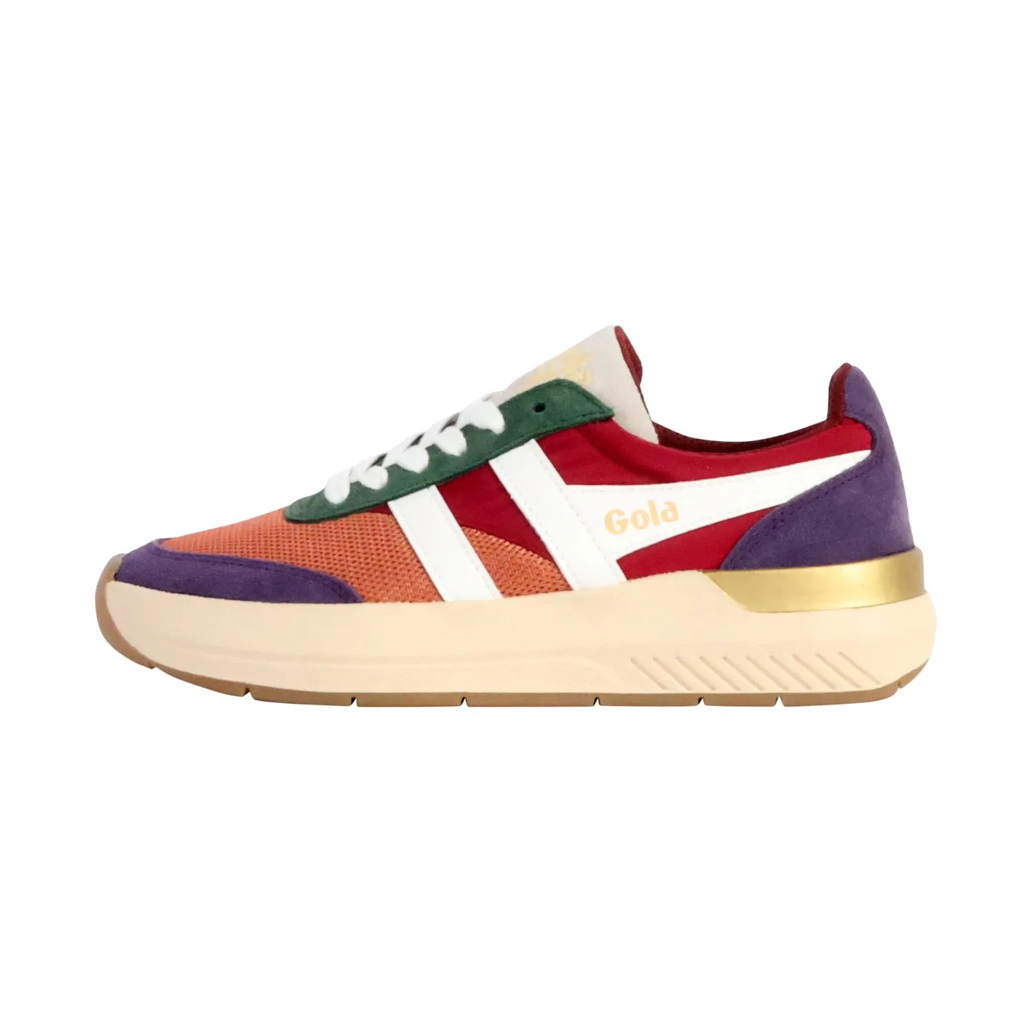 Детские кроссовки на шнуровке Raven Gola, Terracotta Cerise Plum