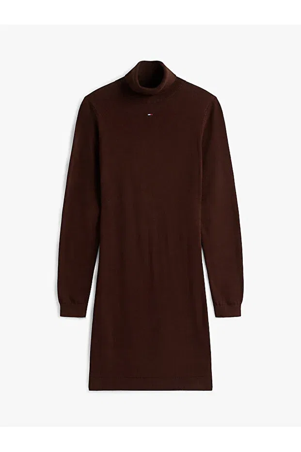 Женское хлопковое платье с длинным рукавом Tommy Hilfiger, Brown