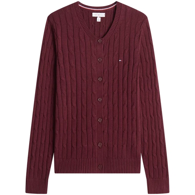 Джемпер с круглым вырезом, Tommy Hilfiger, Burgundy