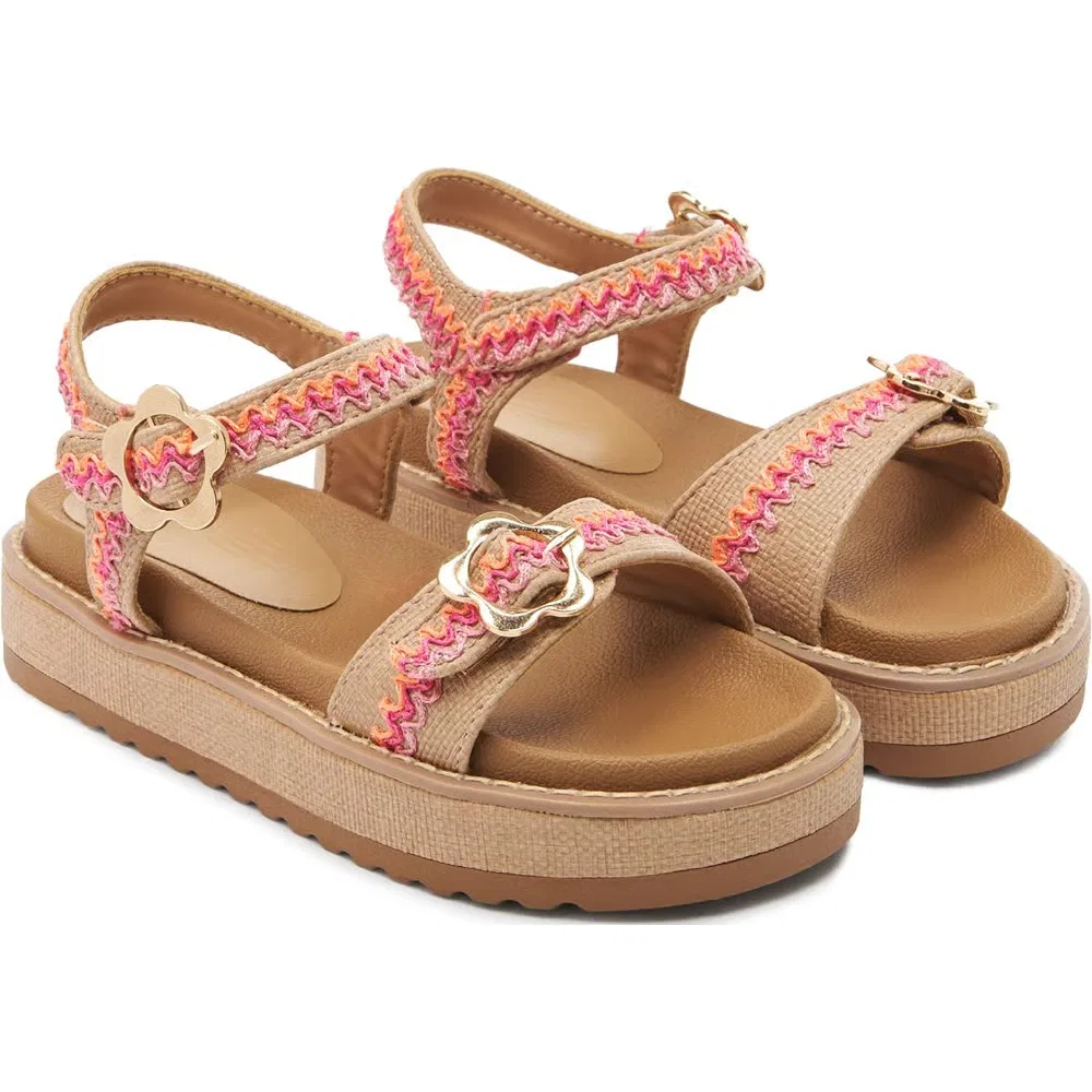 Детские сандалии на платформе J-Ebony Steve Madden, Natural Multi