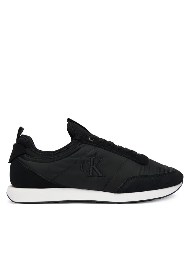 Calvin Klein Jeans Кроссовки Retro Runner Sock Laceup Mix YM0YM01414, черный
