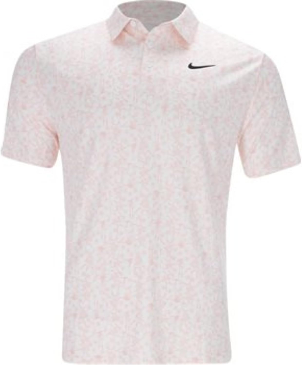 

Футболка-поло для гольфа Nike Dri-FIT Tour POA Print - легкая, полностью закрывающая футболка-поло с узором, Pink Bloom | Black