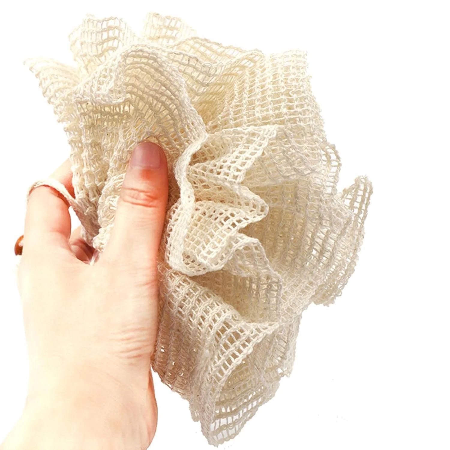 Скраб-мочалка для душа, Sisal Luffa Schwamm, Woideklu, 1 шт, 19,5x14,5 см — фото 4