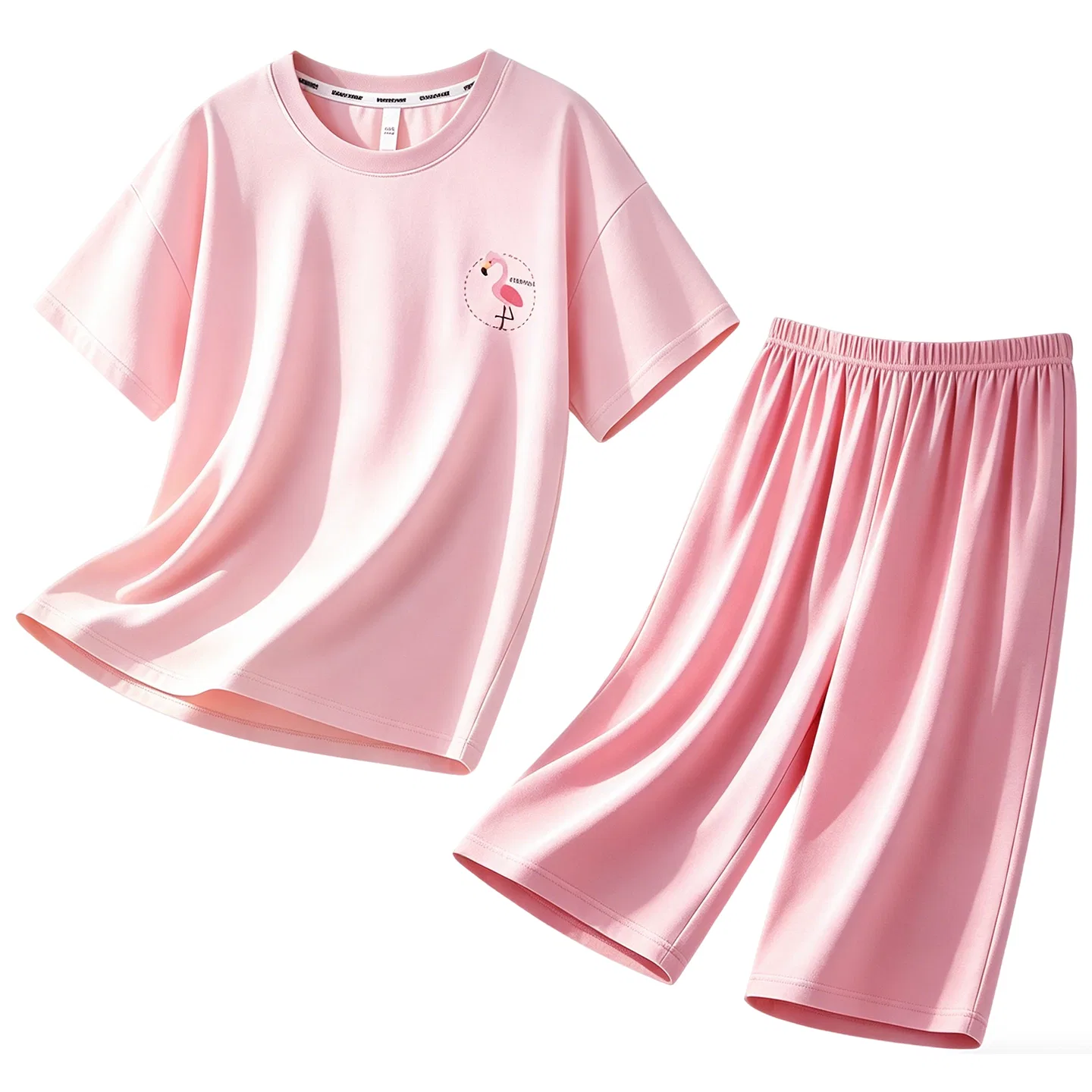 Детский комплект пижамы из лиоцелла Red bean, Flamingo