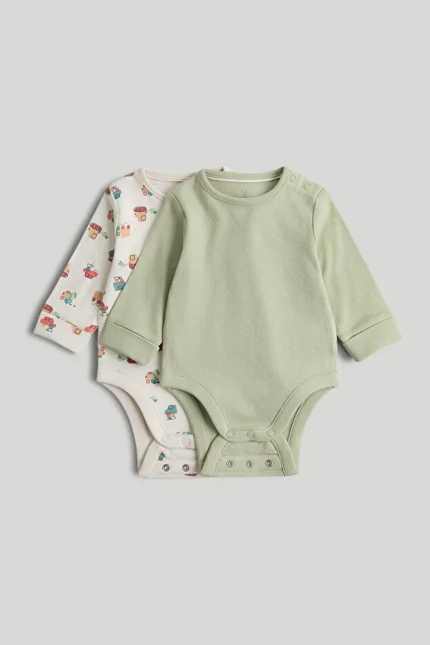Детское боди-комбинезон с длинным рукавом с принтом Mothercare, Multicolor