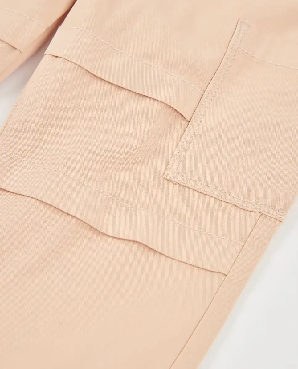 Детские штаны для мальчиков хлопковые Cargo Boboli, Beige Marron — фото 4