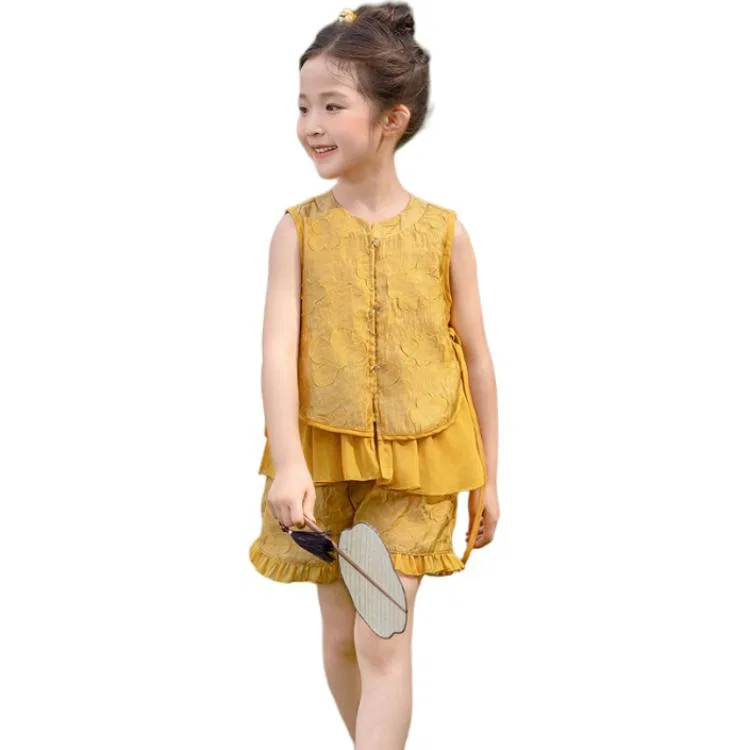 Детский комплект ханьфу Lanza Hanfu Summer 2 Piece Set, Gold