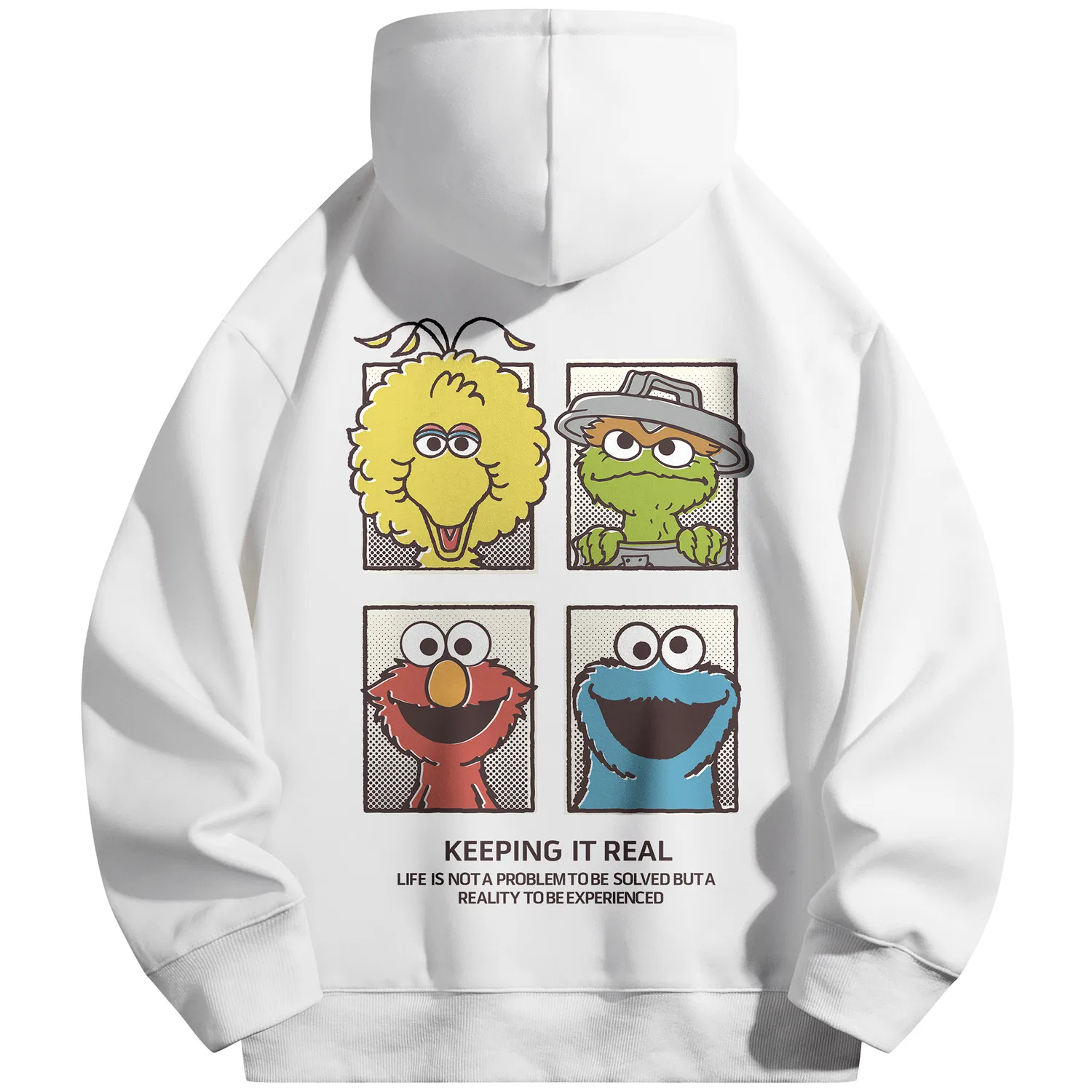 Детский свитшот с капюшоном Sesame Street, White Hooded