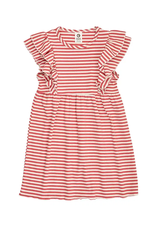 Платье полосатое day dress Musli By Green Cotton, mineral red-tofu, красный