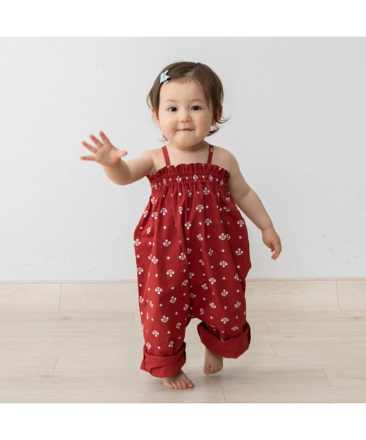Детский комбинезон-боди с принтом бутонов FirstCloset×mio Toys"R"Us/Babies"R"Us, Красный — фото 2