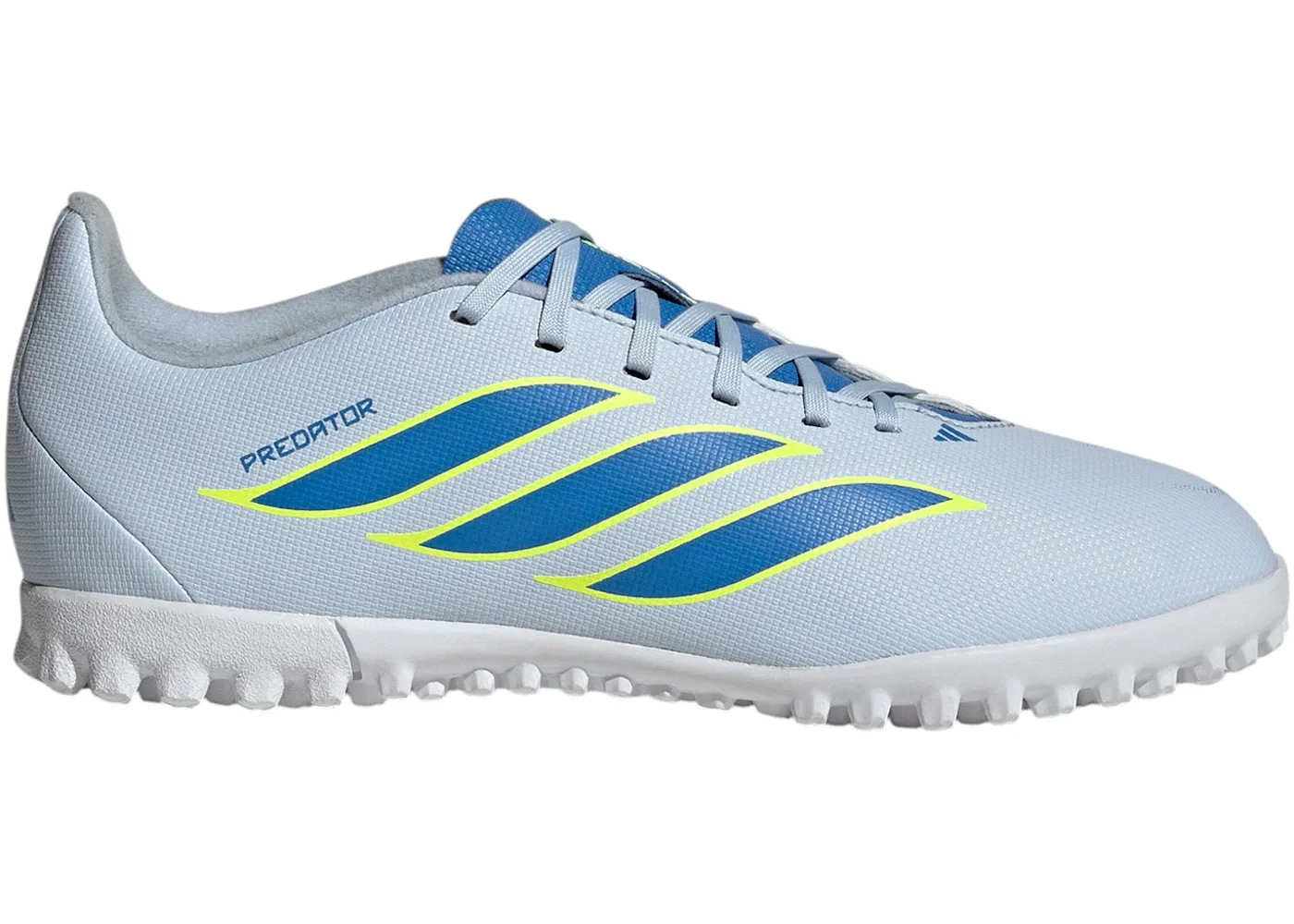 Детские кроссовки для футбола с шипами Adidas Predator Club TF Ice Cold Precision Pack, Crystal Sky/Ray Blue/Team Solar Yellow 2