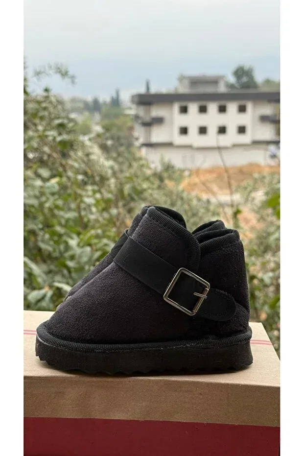 Детские ботинки для девочек с меховой подкладкой Özde Shoes, Black — фото 3