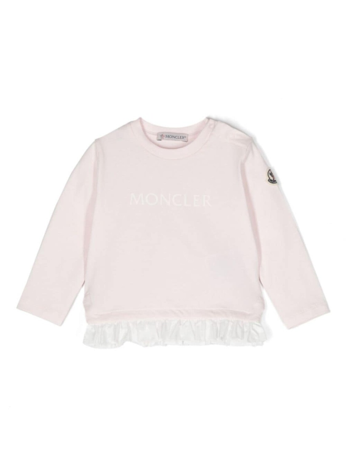 

Moncler Enfant лонгслив с логотипом, розовый