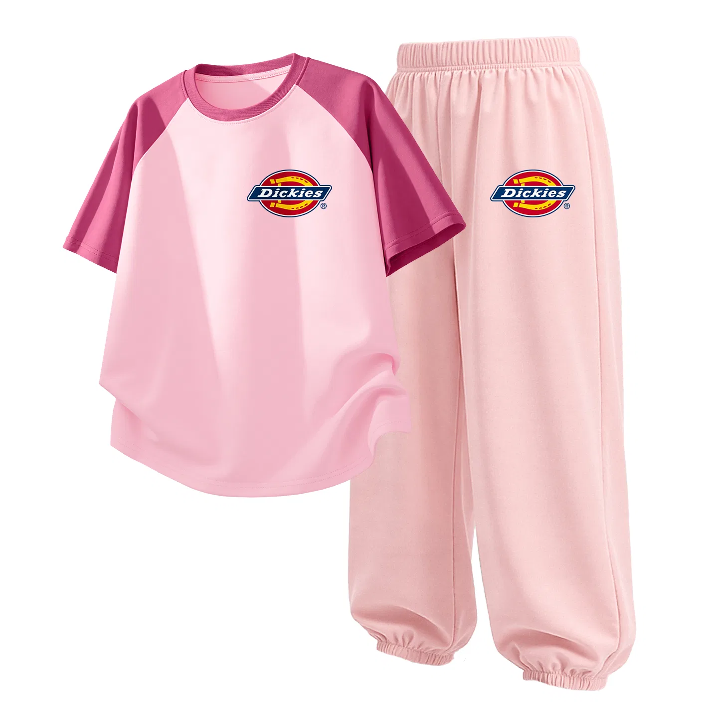Детский спортивный комплект из футера Dickies, Berry Pink/Soft Pink