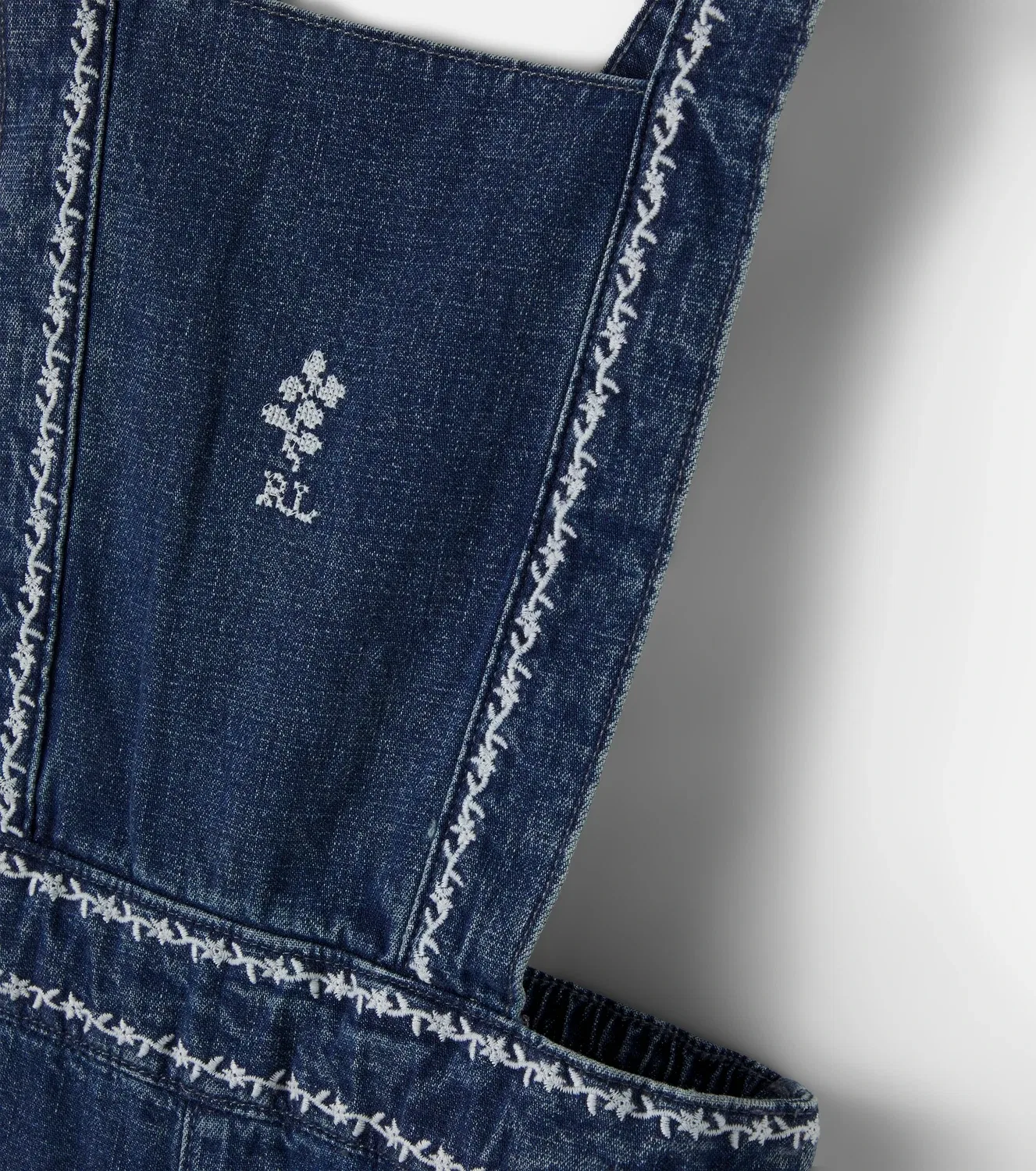 Комбинезон джинсовый Polo Ralph Lauren Kids, синий — фото 4