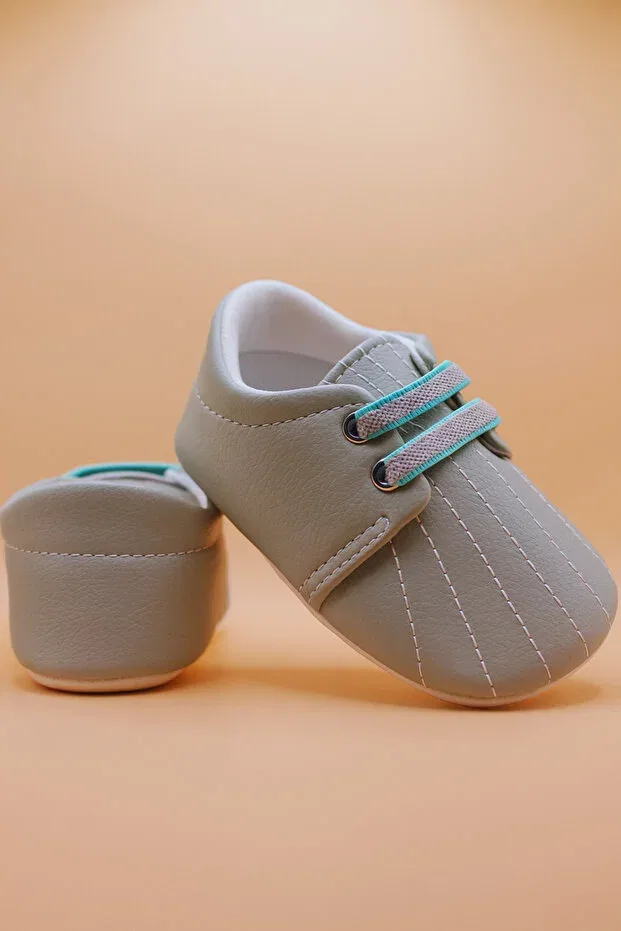 Детские туфли для мальчиков с принтом Bebluxbaby, Mint Green — фото 3
