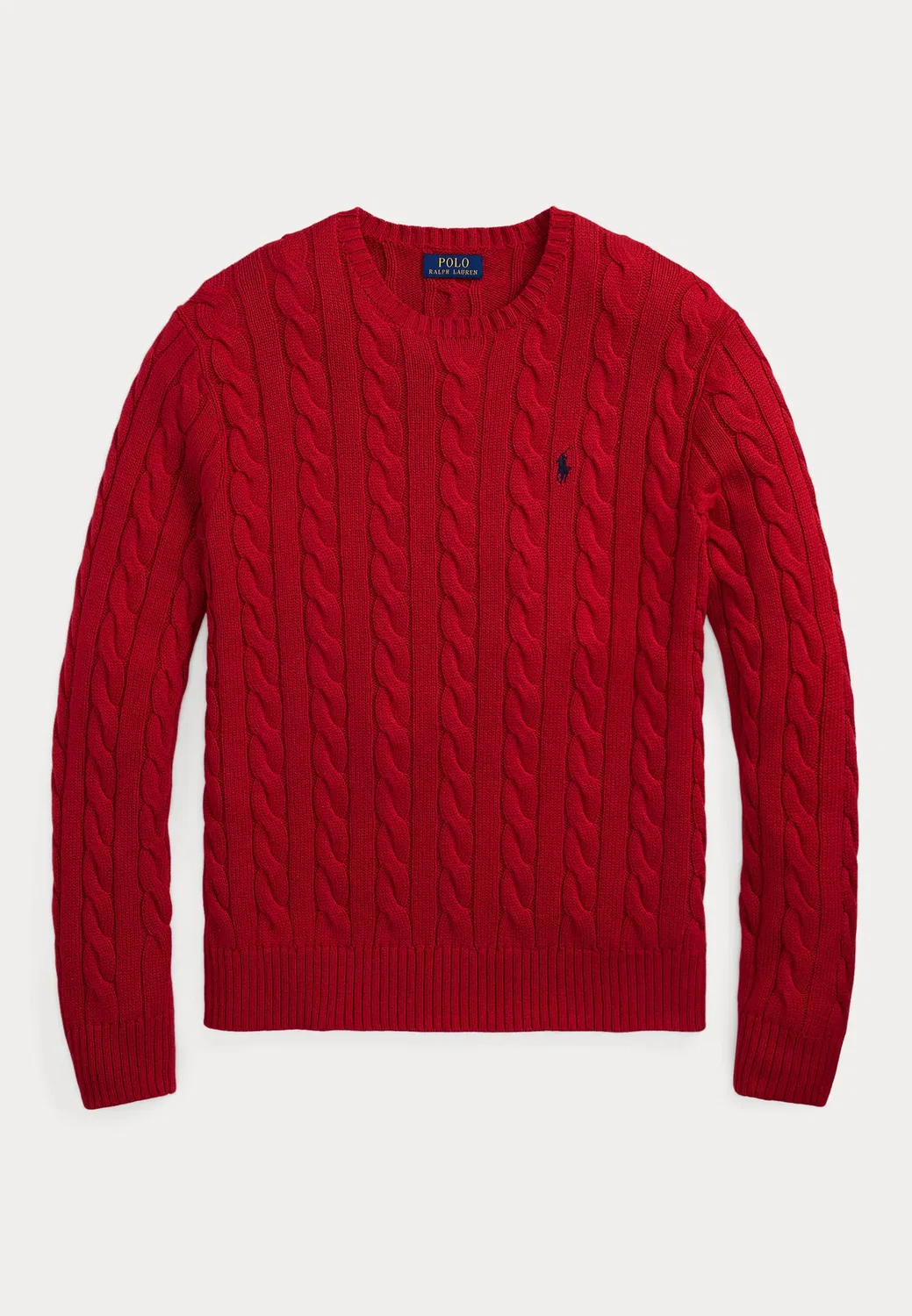 Хлопковый свитер крупной вязки - джемпер Polo Ralph Lauren, Park Avenue Red — фото 4