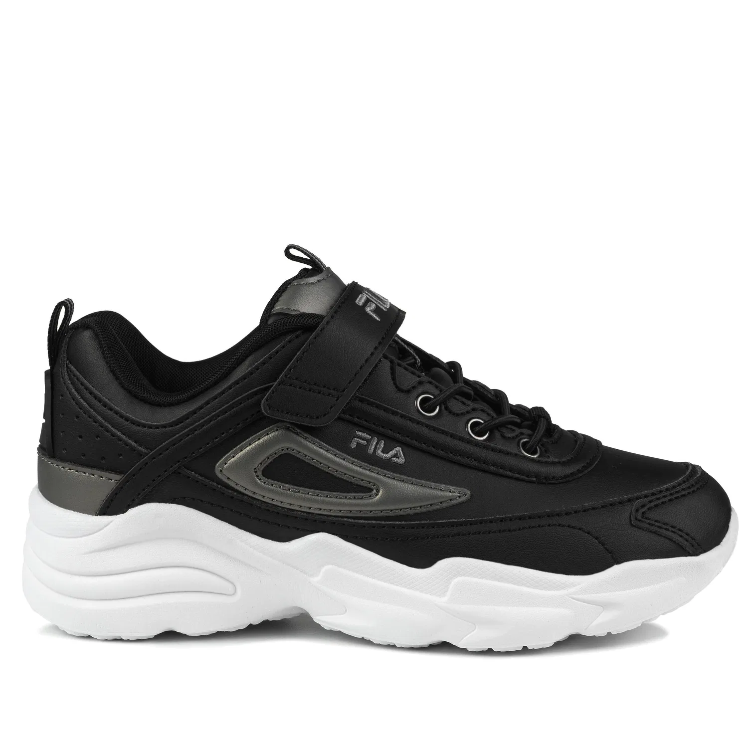 Детские кроссовки с липучками Fila Skye V, Цвет Schwarz