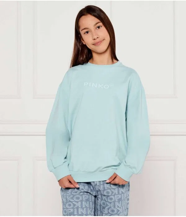Детский пуловер для девочек свободного кроя Pinko Up, Azzurro