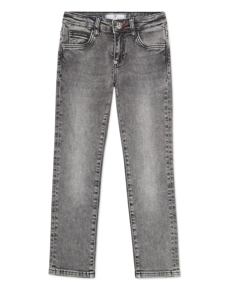 Джинсы Philipp Plein Regular Jeans серого цвета