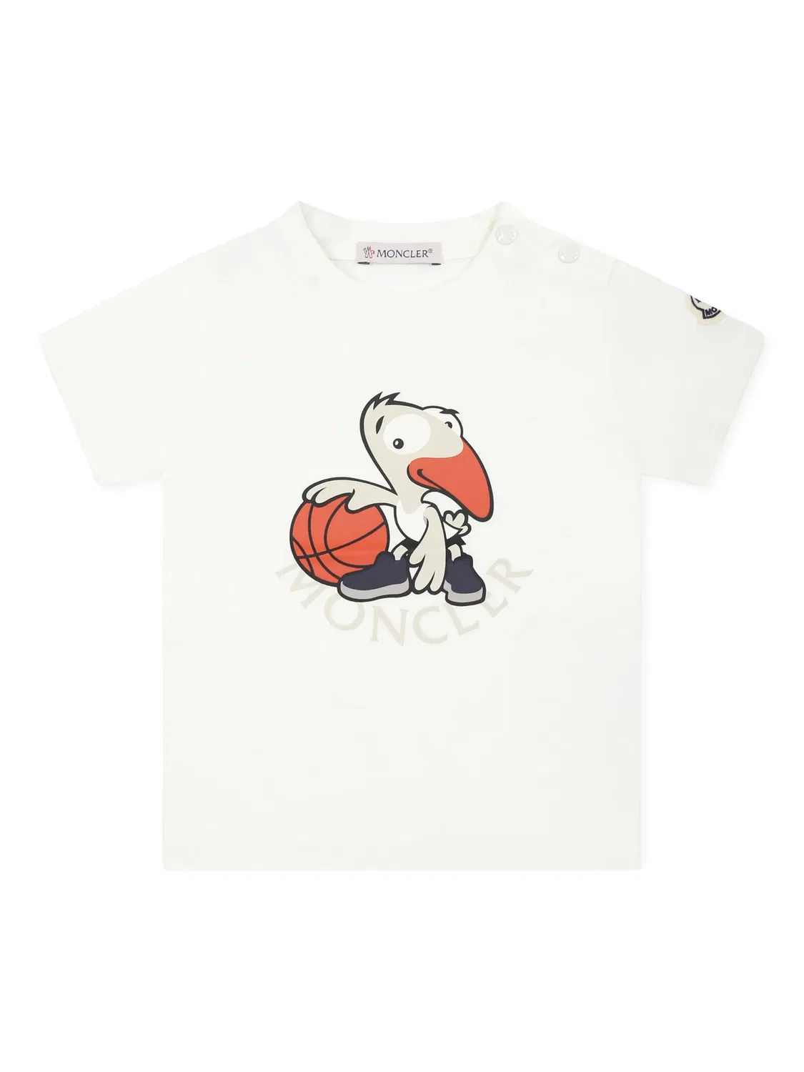 Футболка с баскетбольным мотивом Moncler, белый