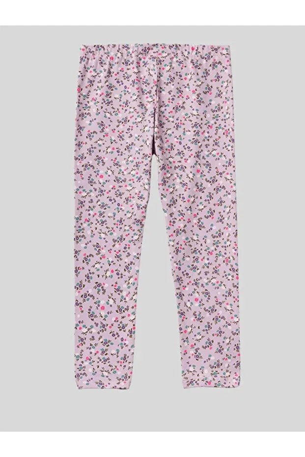Детские леггинсы для девочек с принтом Benetton, Lilac