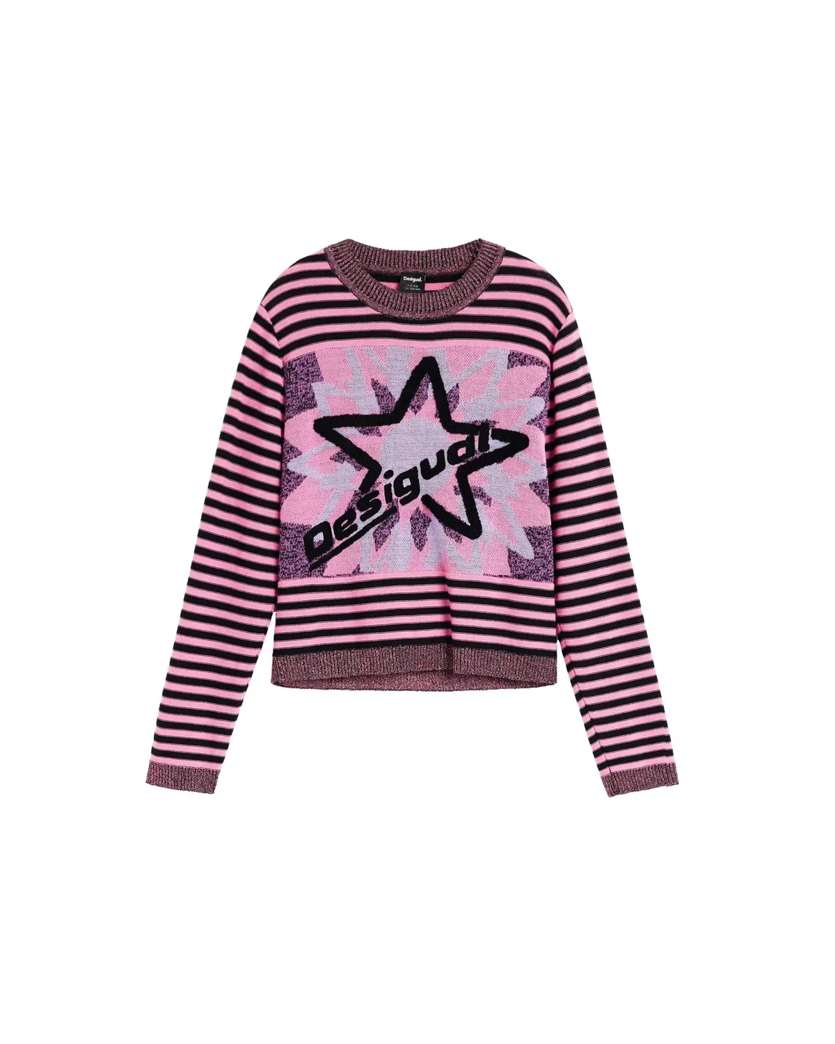 Детский джемпер для девочек с принтом Desigual, Rosa