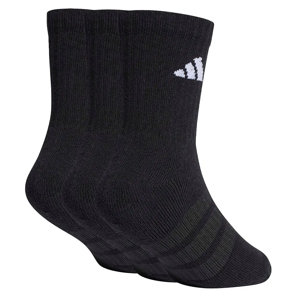 Детские носки с усиленной пяткой и мыском Cushioned Sportswear Adidas, Black — фото 2