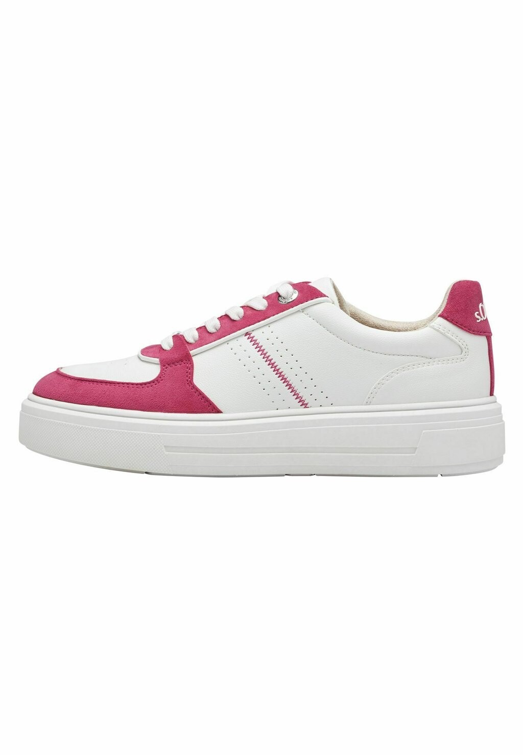 Низкие кеды s.Oliver, цвет white fuxia