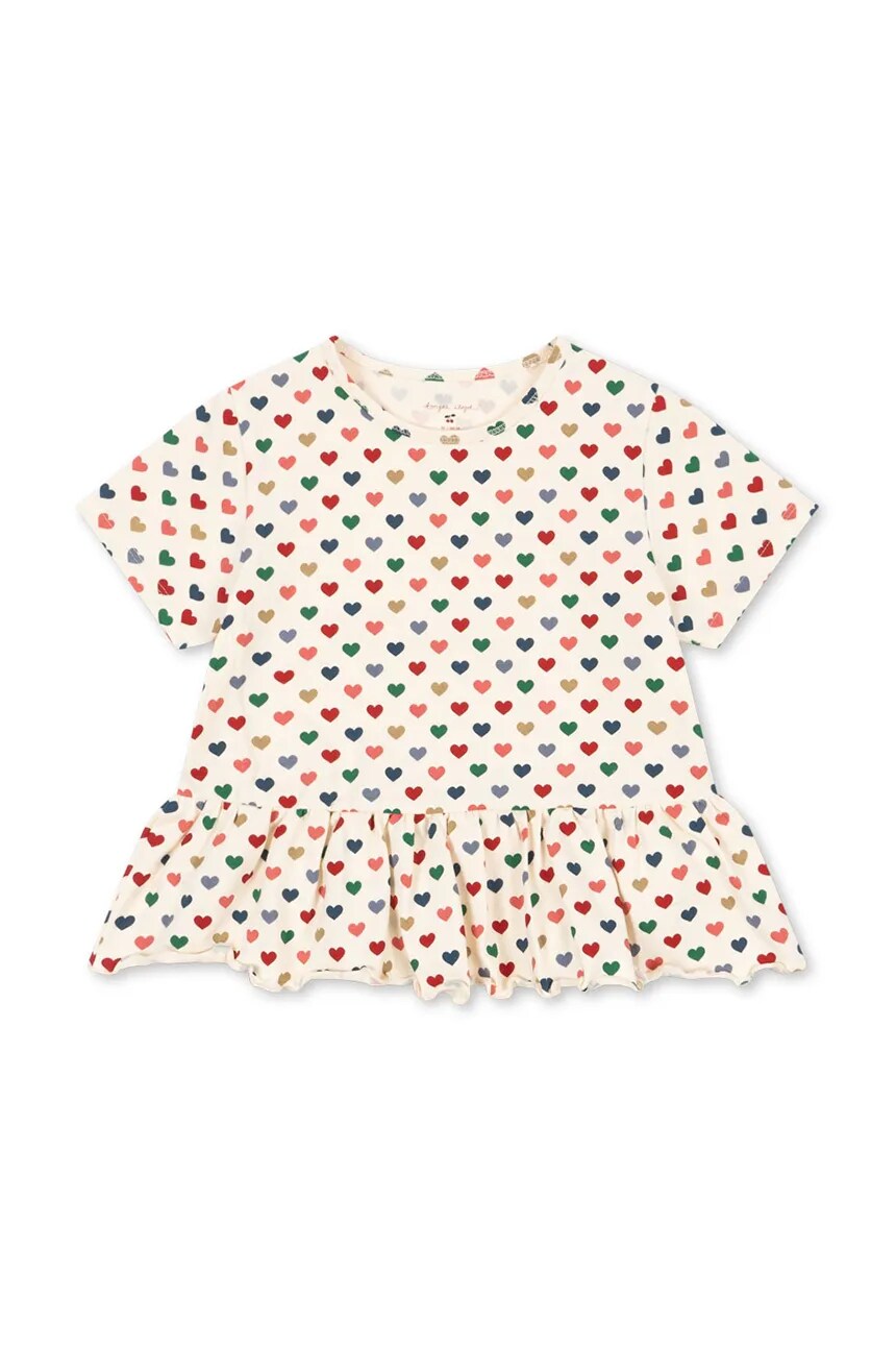 

Футболка BASIC FRILL TEE GOTS Konges Sløjd, бежевый