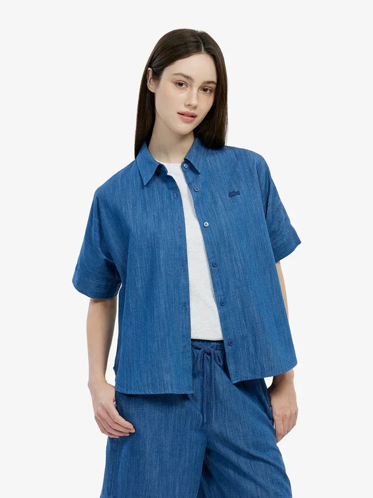Рубашка LACOSTE Royal Blue с коротким рукавом