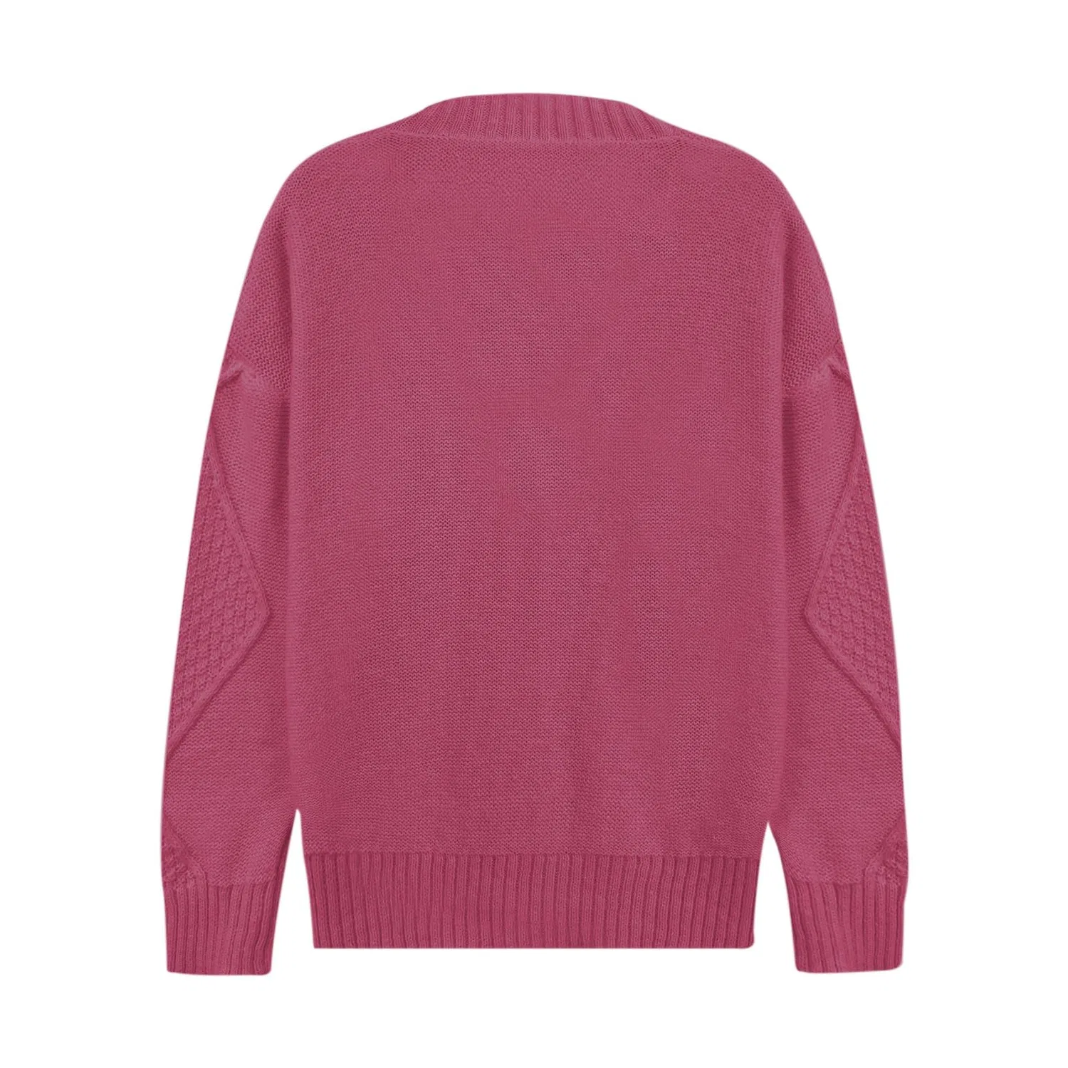 Женский кардиган с длинным рукавом, модель Cardigan da donna a maglia grossa, Brick Rosso — фото 3