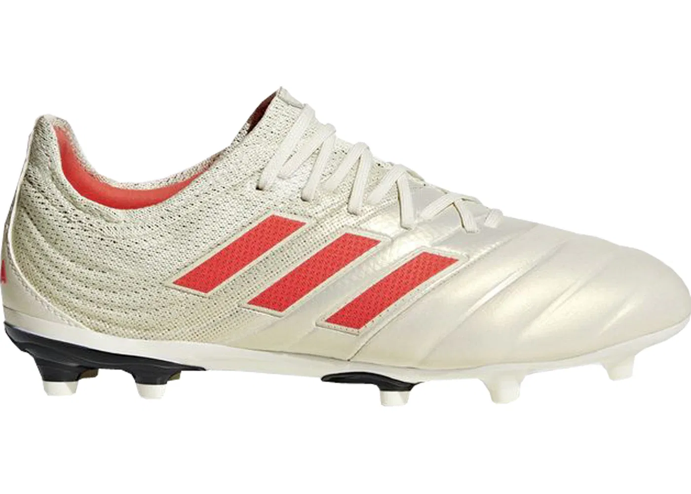 Детские бутсы с длинным рукавом Adidas Copa 19.1 FG, Off White Solar Red Core Black