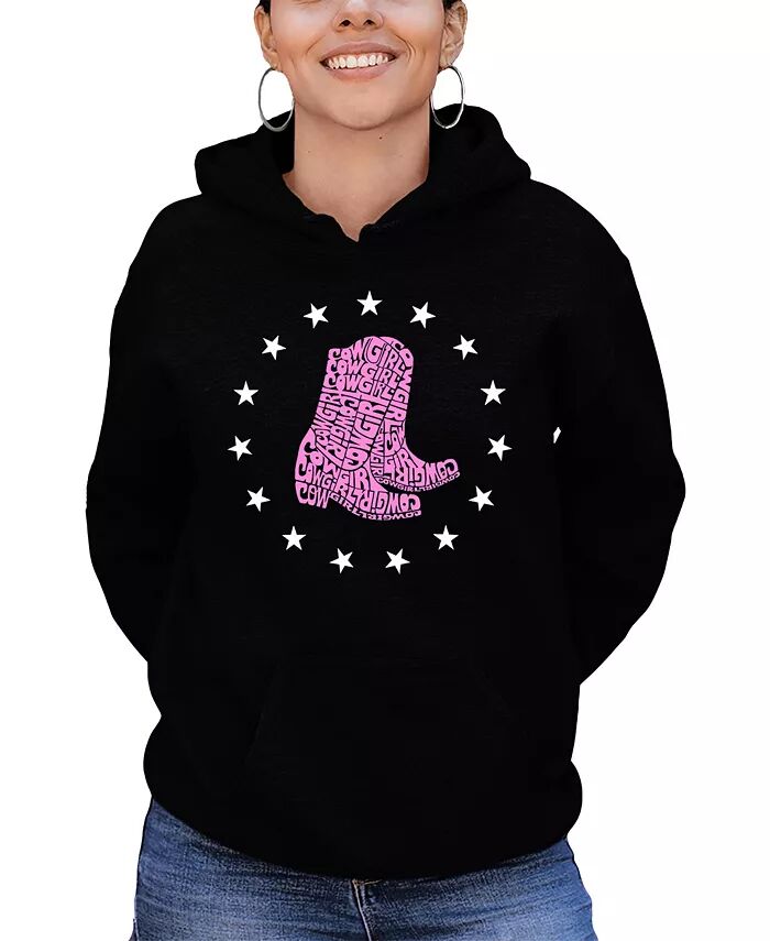 

Женская худи Word Art Hooded Sweatshirt LA Pop Art, черный