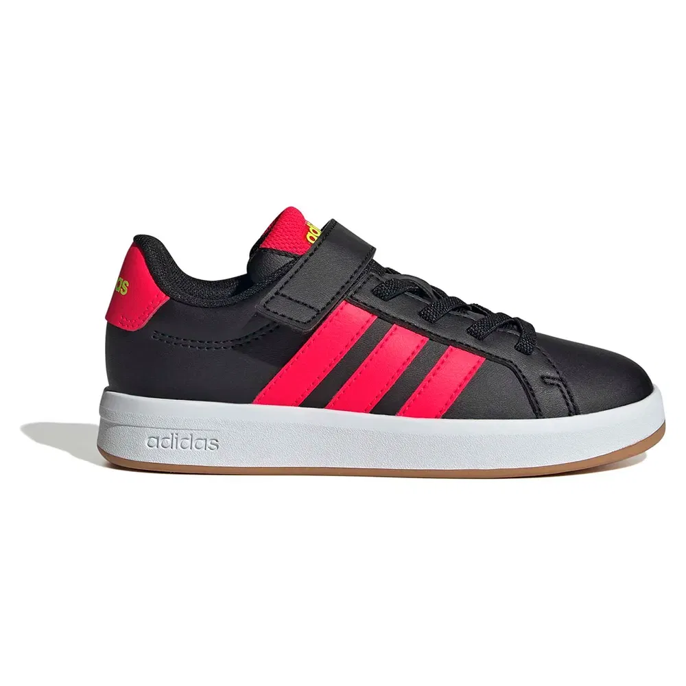 Детские кроссовки для девочек с эластичными шнурками Grand Court 3.0 Adidas, Black