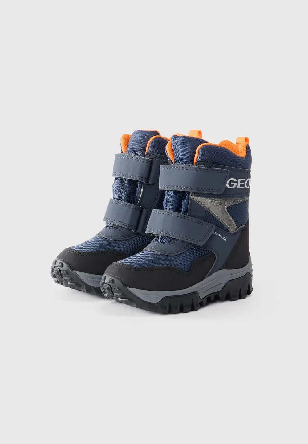 Гималаи - зимние ботинки Geox, Navy/Orange — фото 2